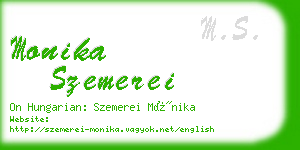 monika szemerei business card